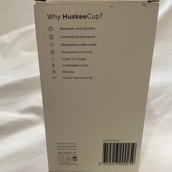 Huskee Reusable Coffee Cup - Charcoal 12 oz. With Lid Open Box - Picture 4 of 15